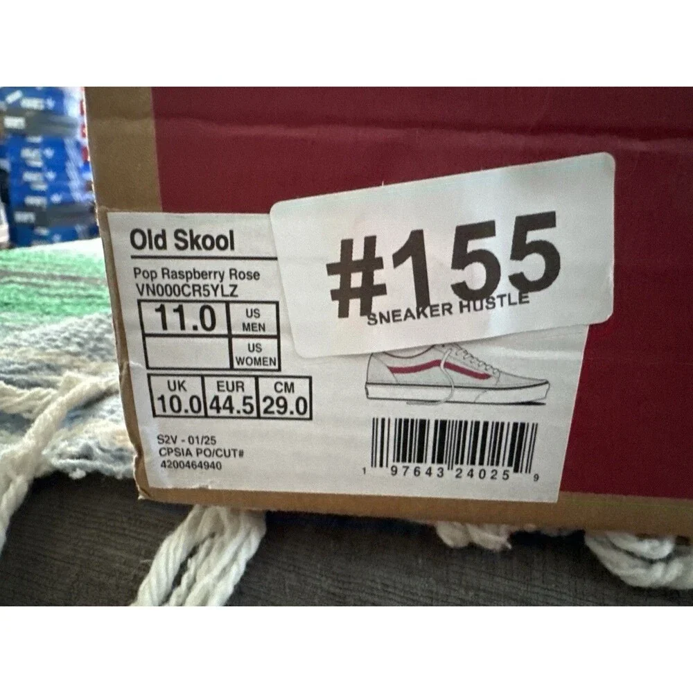 Men’s Size 11 Vans Old Skool Pop Raspberry Rose VN000CR5YLZ NIB